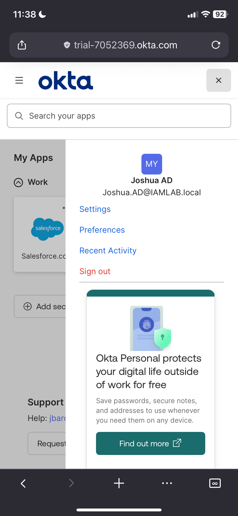 Mobile Dashboard View