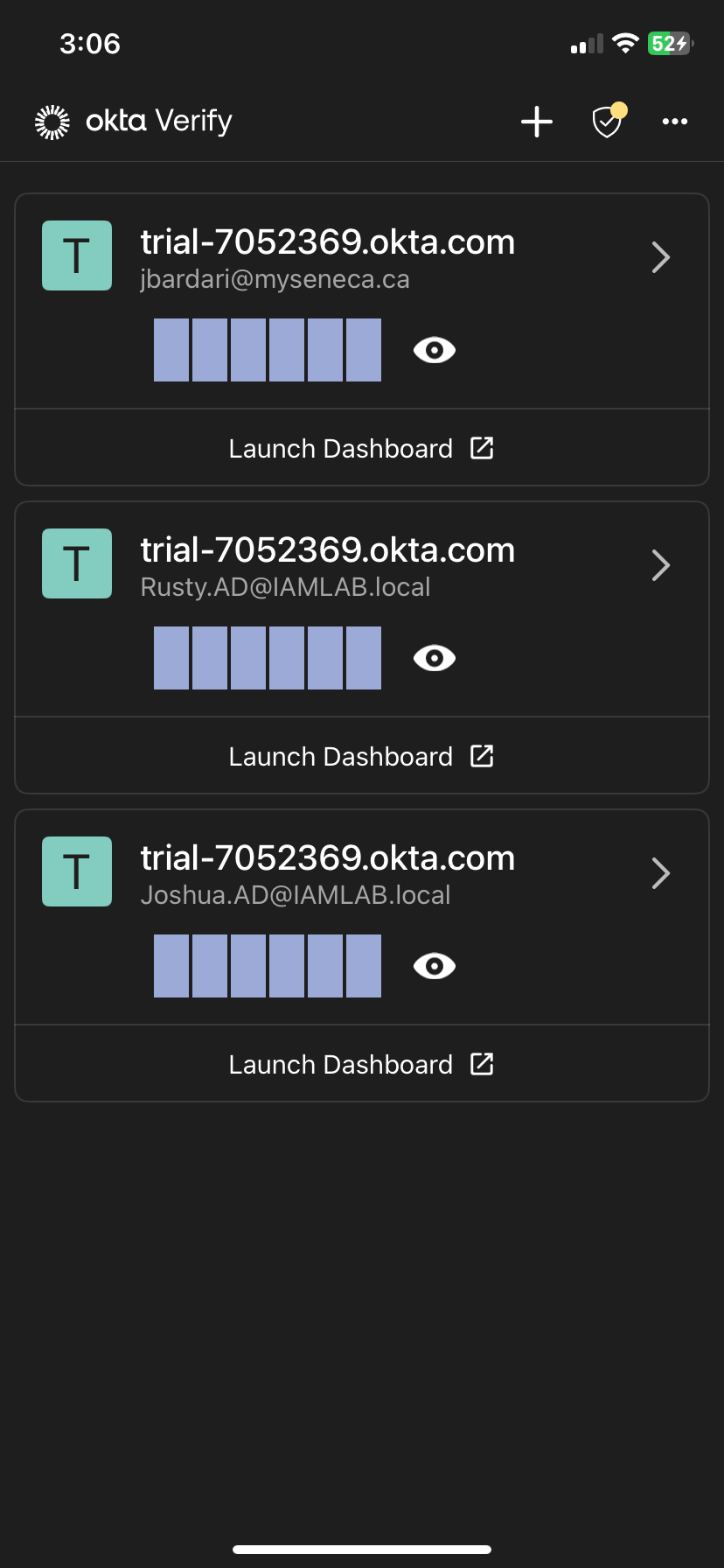 Phone screenshot of Okta Verify